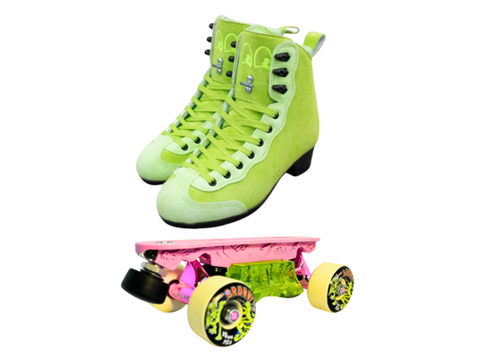 Green or Pink Titanium Labrys Trucks Chuffed RIB Pro Combo Dragon Plate + Labrys Trucks + Slide Blocks + Wheels + Toe Stops + Bearings (Copy)